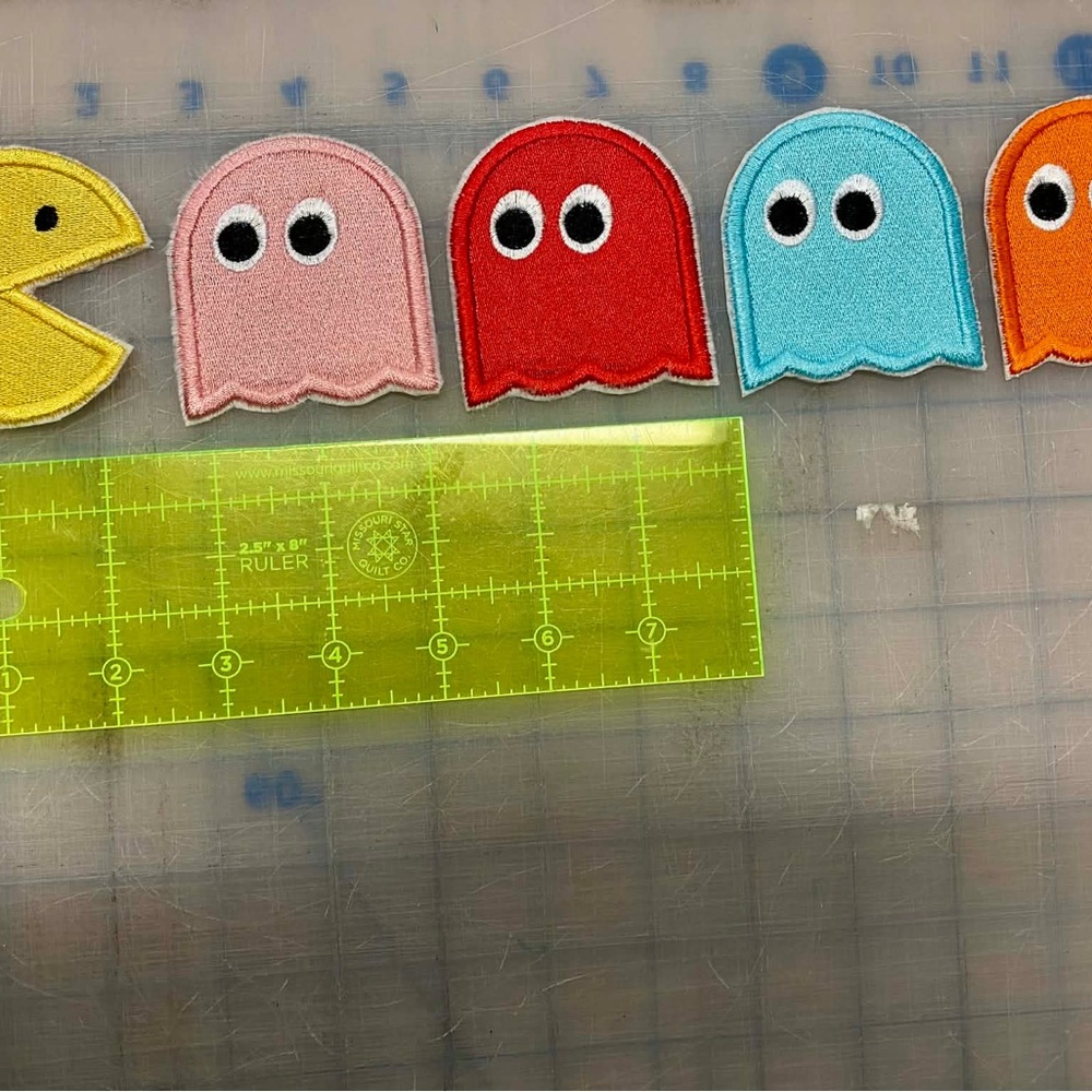 Colorful Ghost and Pac-Man Patches - Picture 2 of 4